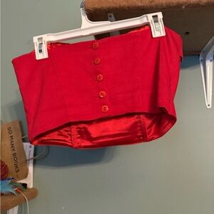 Dixie fried ruffle crop top